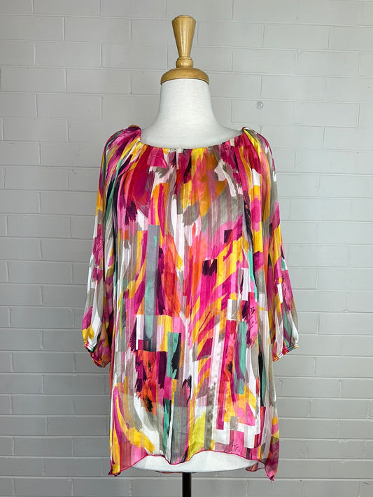 Shake | Italy | top | size 10 | three quarter sleeve