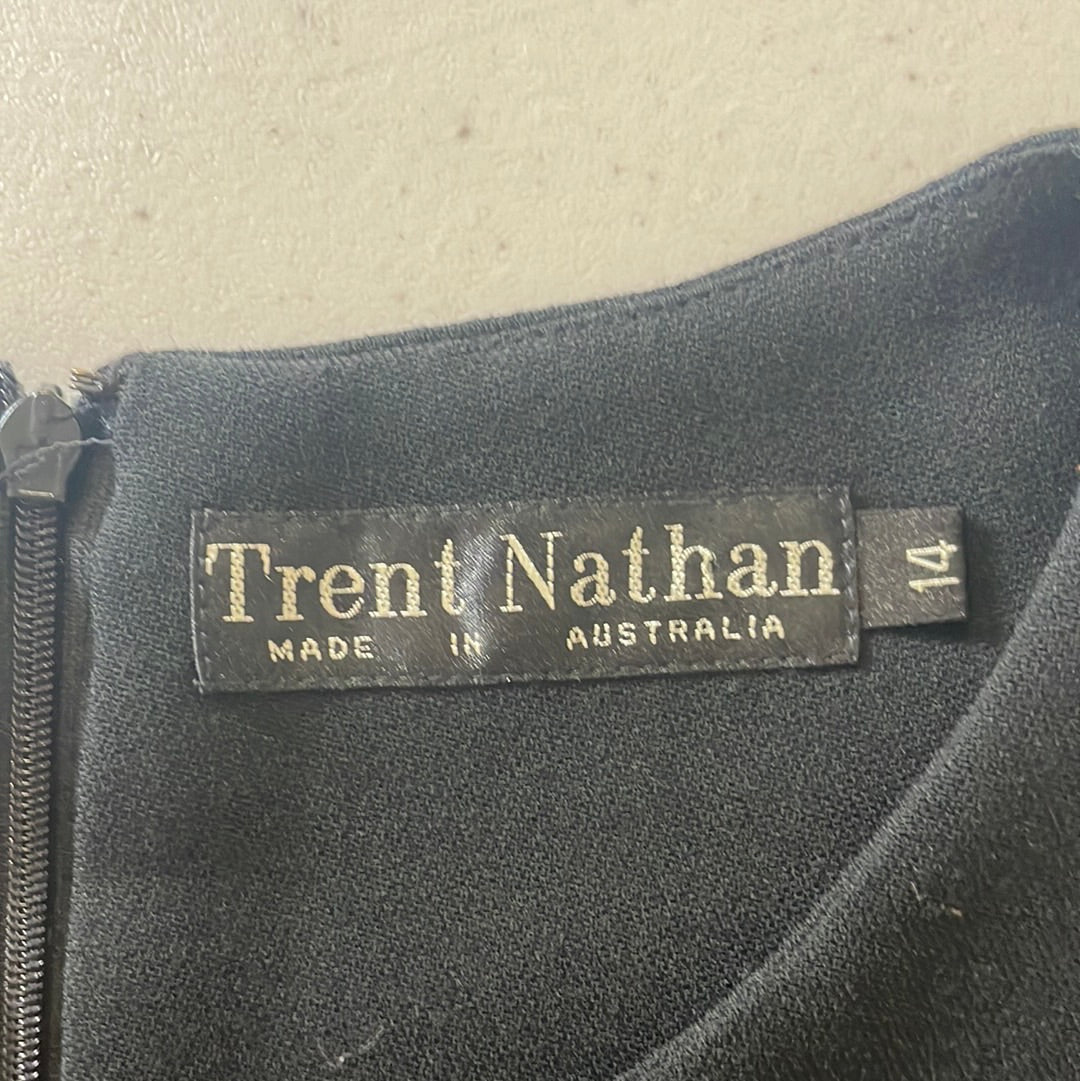 Trent Nathan | dress | size 14 | midi length | 100% wool