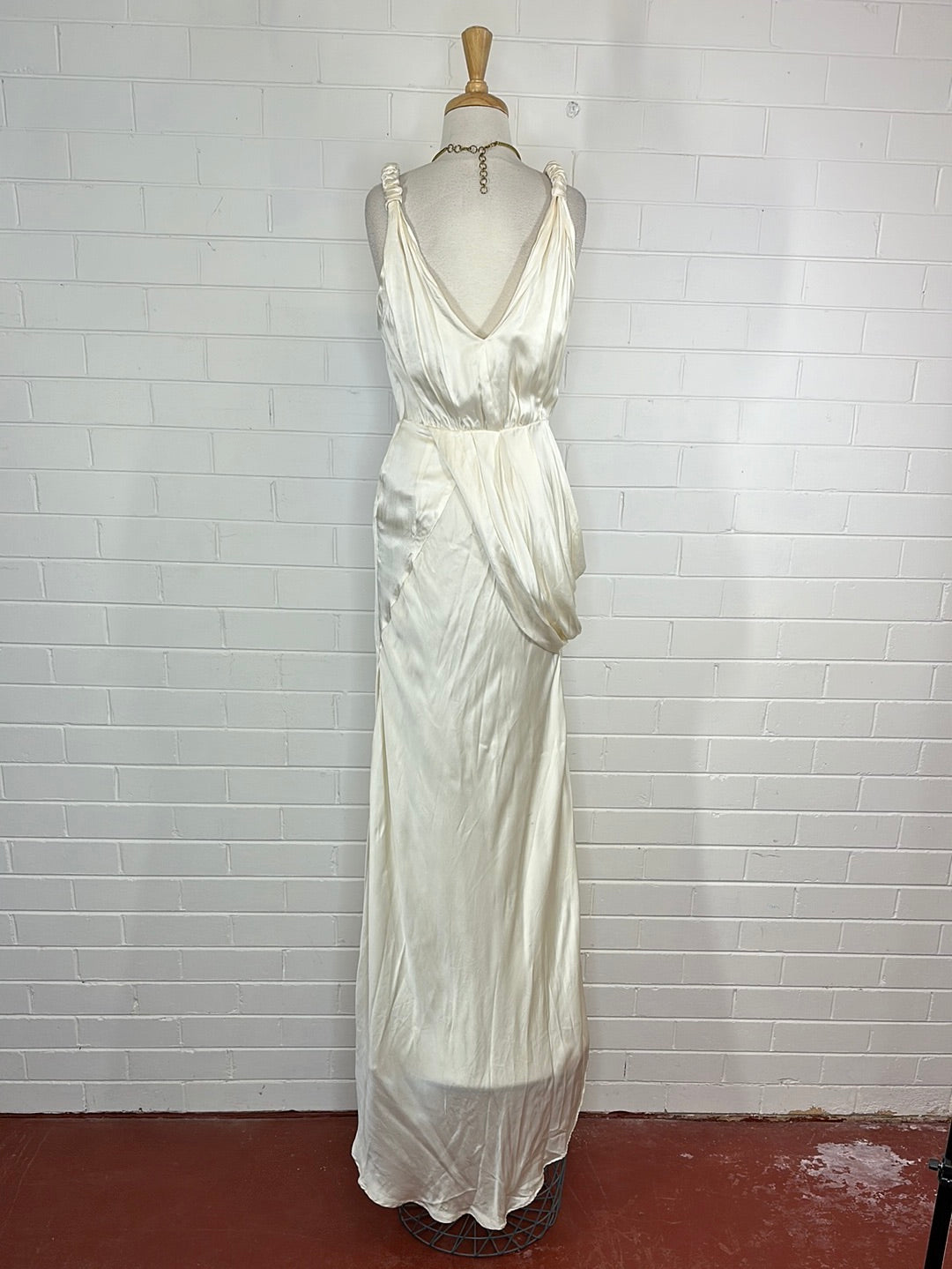 Lisa Brown | gown | size 8 | maxi length | 100% silk