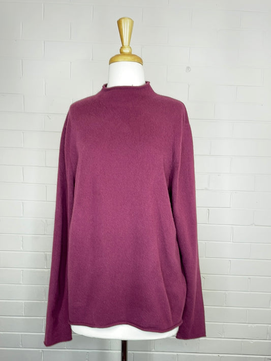 COS | sweater | size 14 | band collar | 100% cashmere