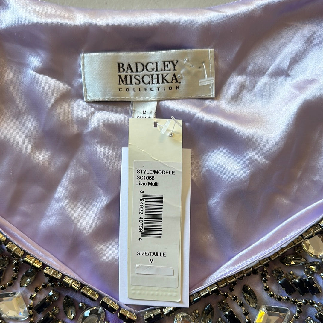 Badgley Mischka US dress size 10 knee length 100 silk