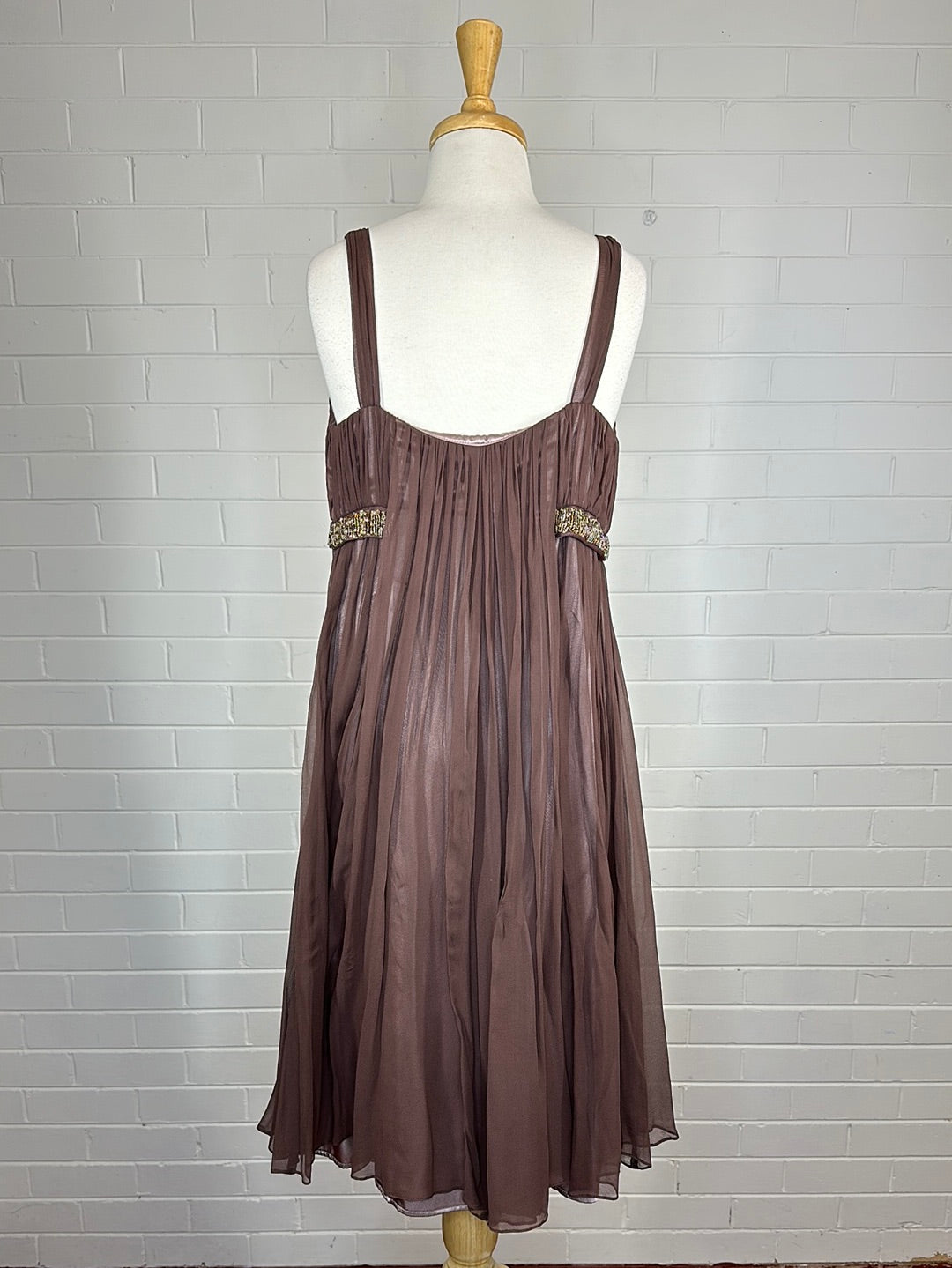 Anthea Crawford | dress | size 12 | midi length | 100% silk