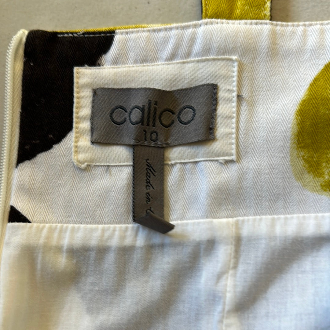 Calico | dress | size 10 | knee length | 100% cotton