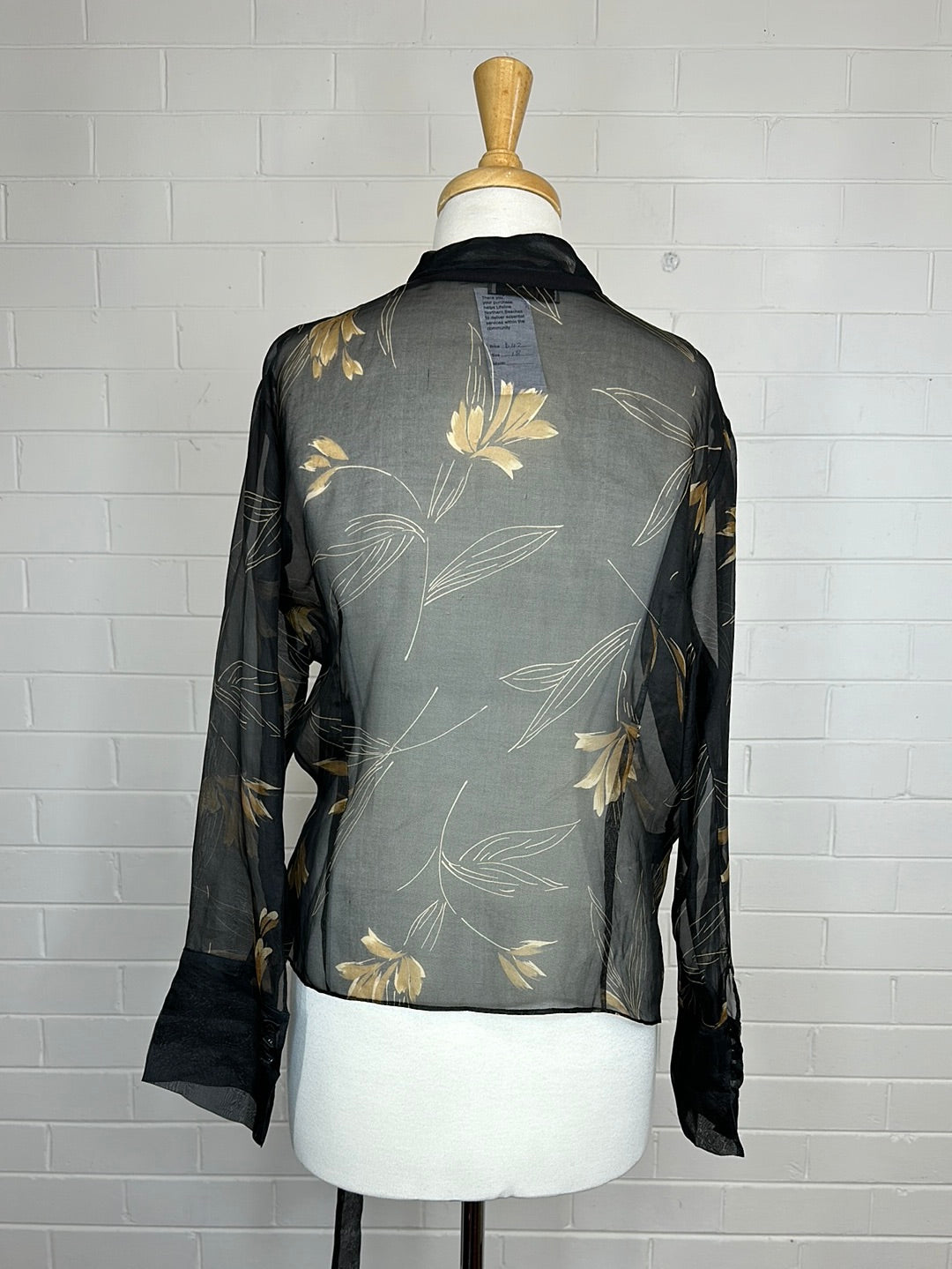 Anthea Crawford | top | size 18 | long sleeve | 100% silk