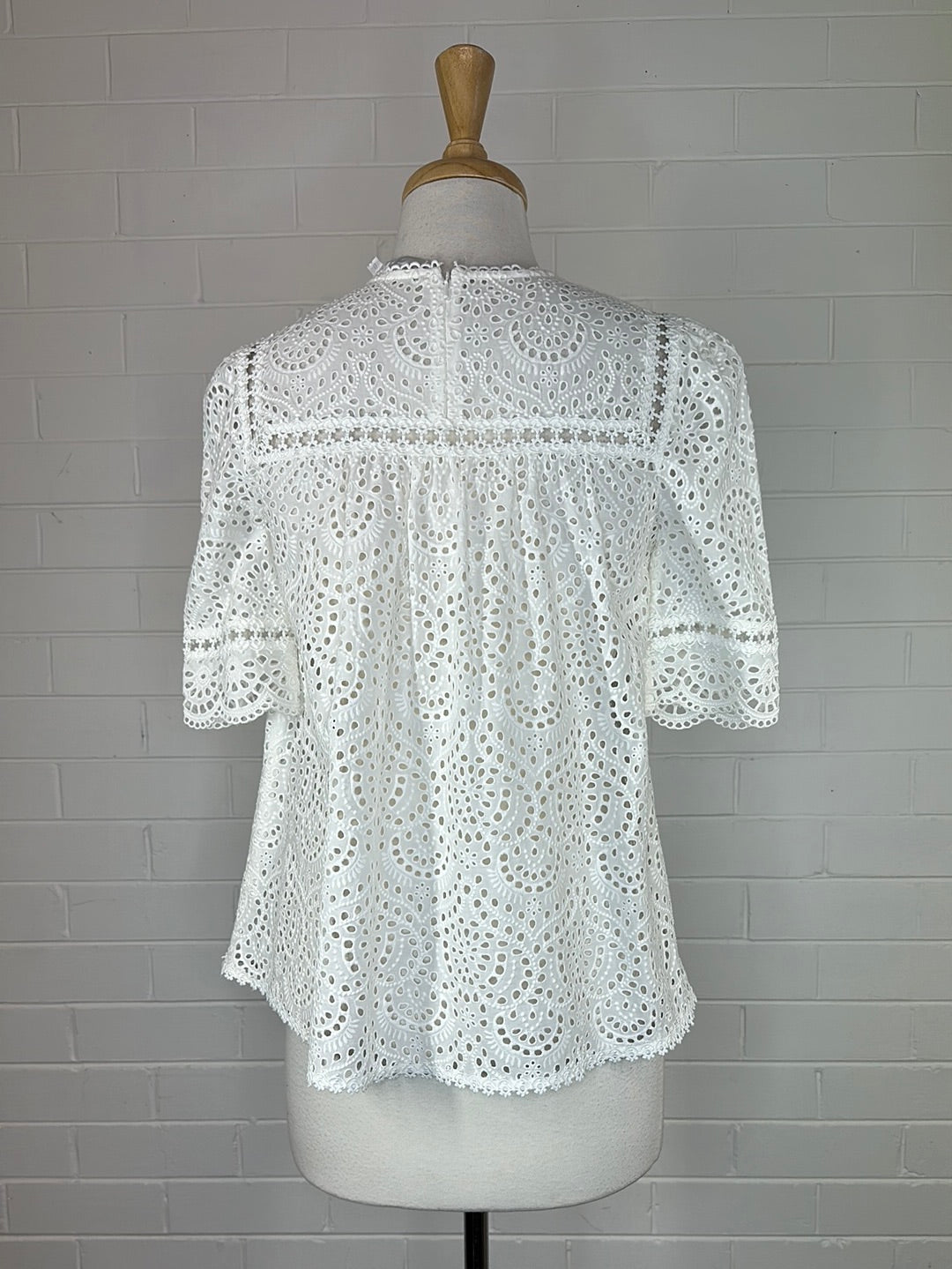 Zimmermann | top | size 8 | short sleeve | 100% cotton