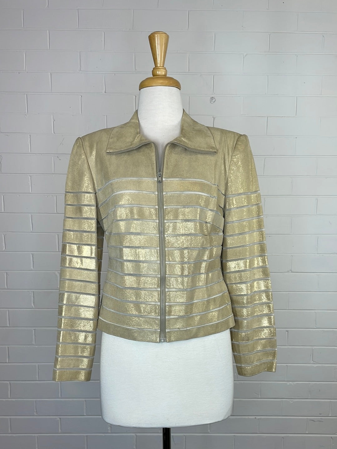 George Gross | jacket | size 12 | zip front | leather