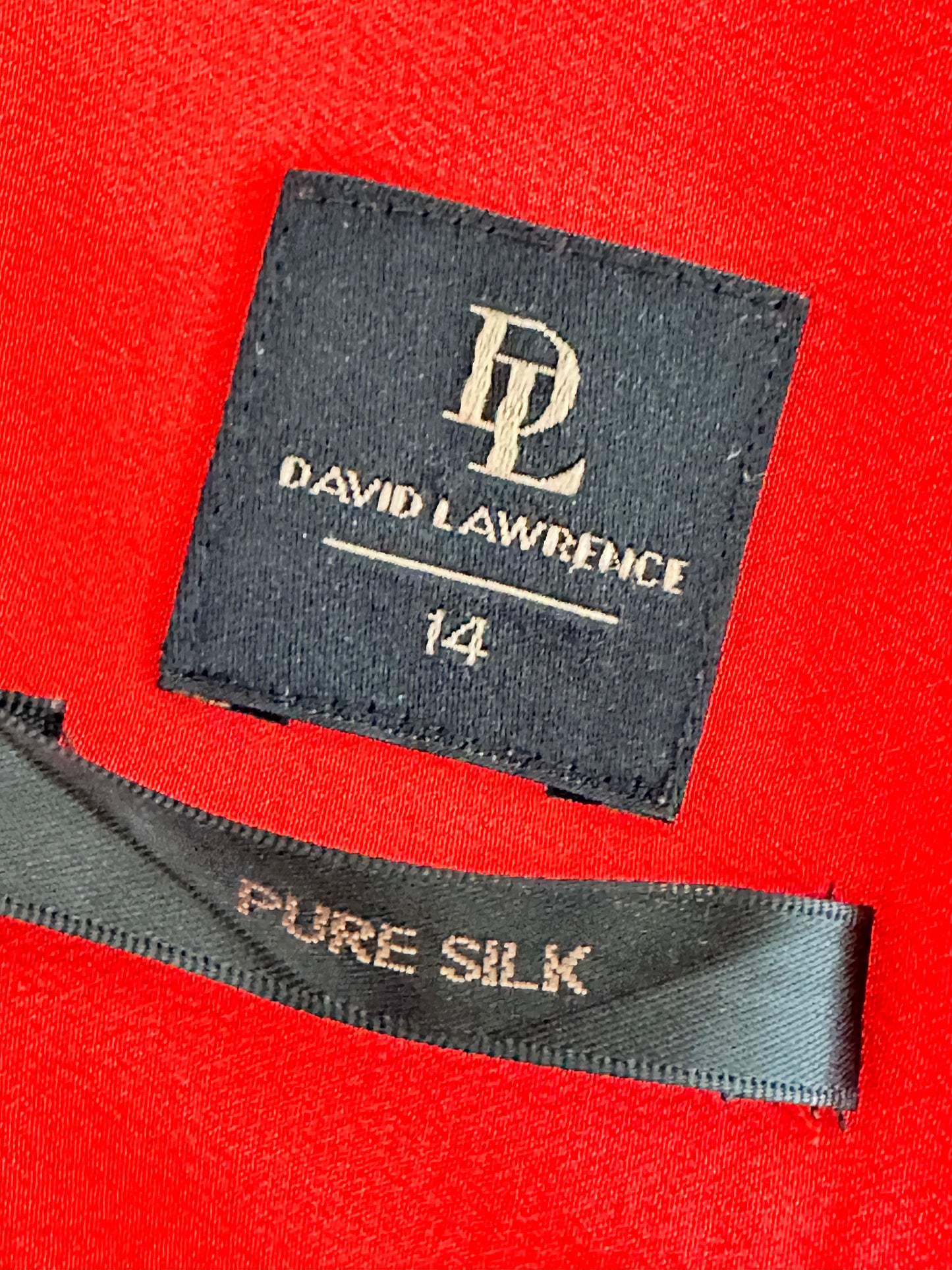 David Lawrence | shirt | size 14 | 100% silk