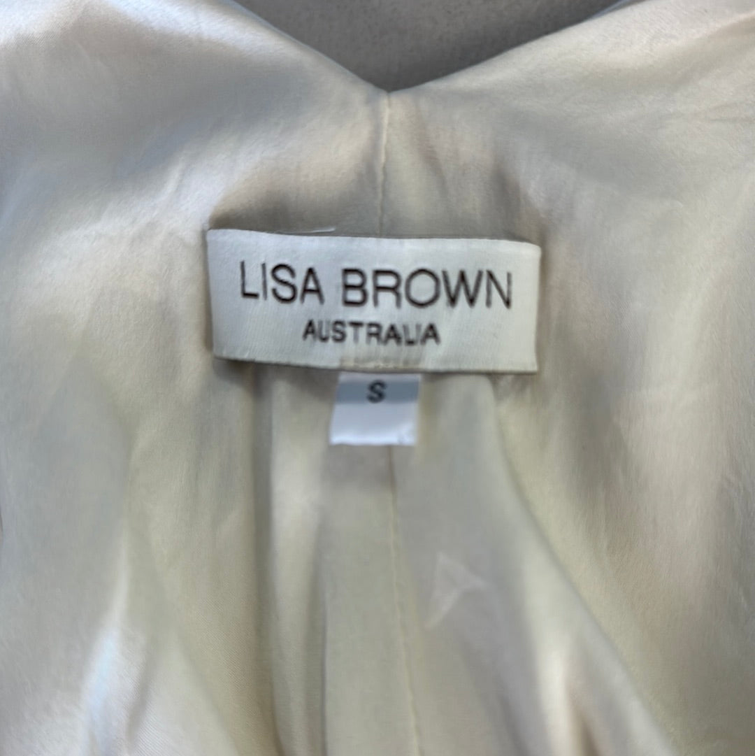 Lisa Brown | gown | size 8 | maxi length | 100% silk