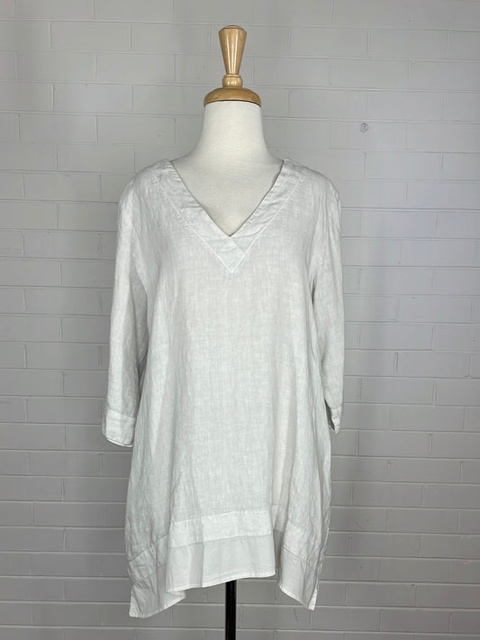 Elemente Clemente | Munich top | size 12 | three-quarter sleeve | 100% linen