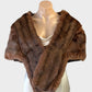 Levy Furs vintage 50’s fur stole with sculpted shoulders, concealed pockets and wrap front for formal or evening wear