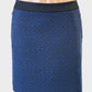 MARCS straight skirt in blue and black boucle with contour panels for office or smart casual wear.