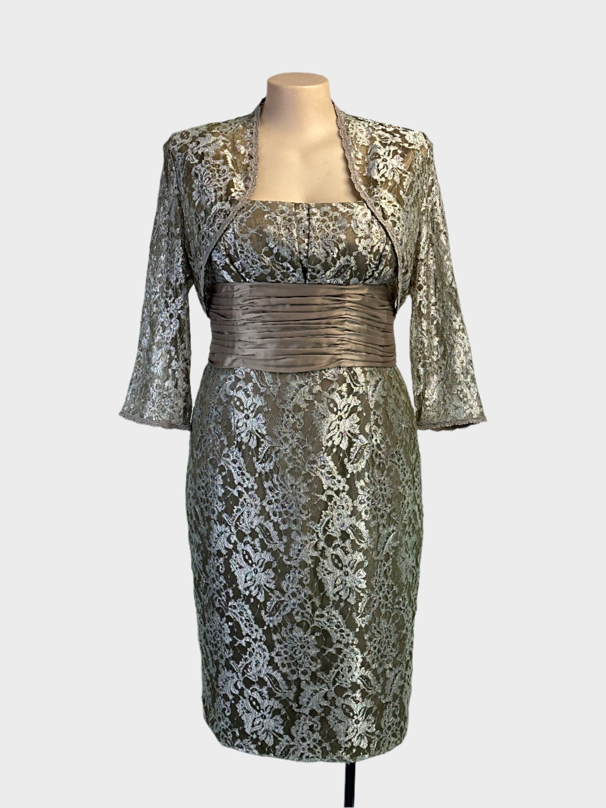 Lace Queenspark White Dresses Queenspark Dress Jacket Set Size