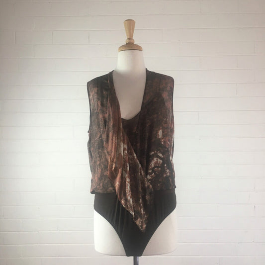 Akris | Switzerland | bodysuit | size 14 | sleeveless | 100% silk