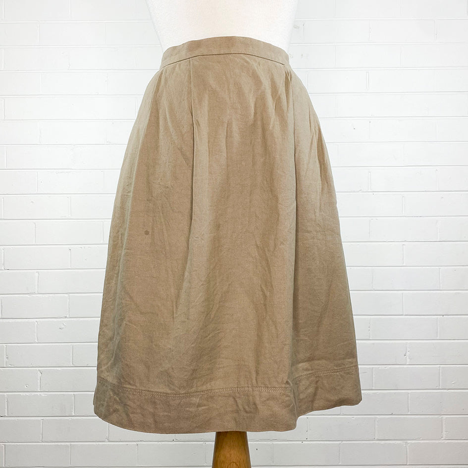 Uniqlo - Ines de la Fressange | skirt | size 10 | knee length | linen cotton blend