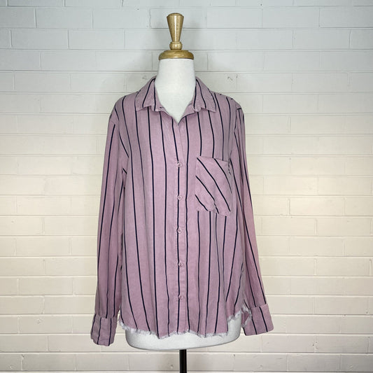 Bella Dahl | Los Angeles | shirt | size 18 | long sleeve | linen Tencel blend