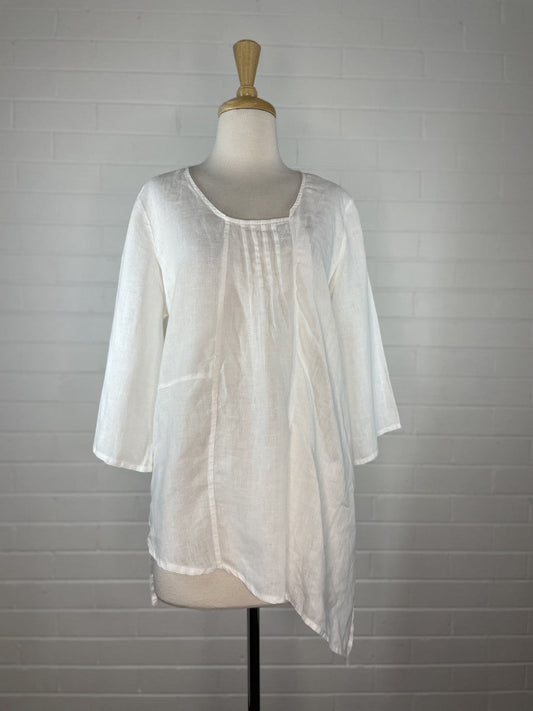 Gordon Smith | top | size 12 | 100% linen