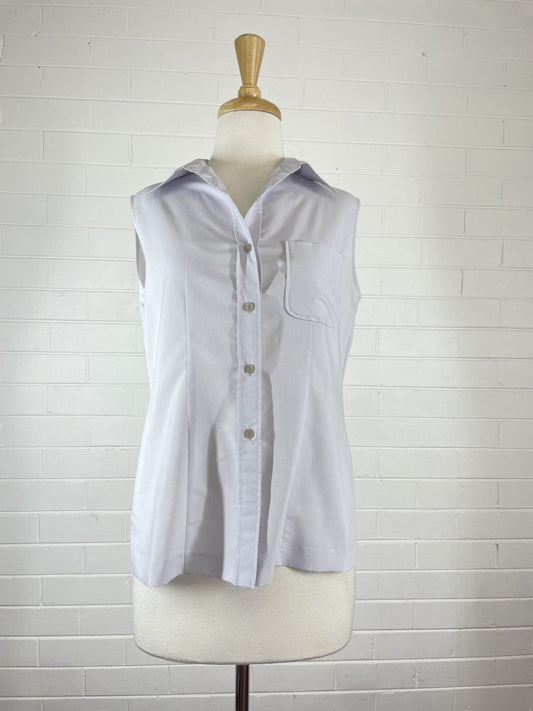 Guy Laroche | Paris | shirt | size 8 | sleeveless | 100% cotton