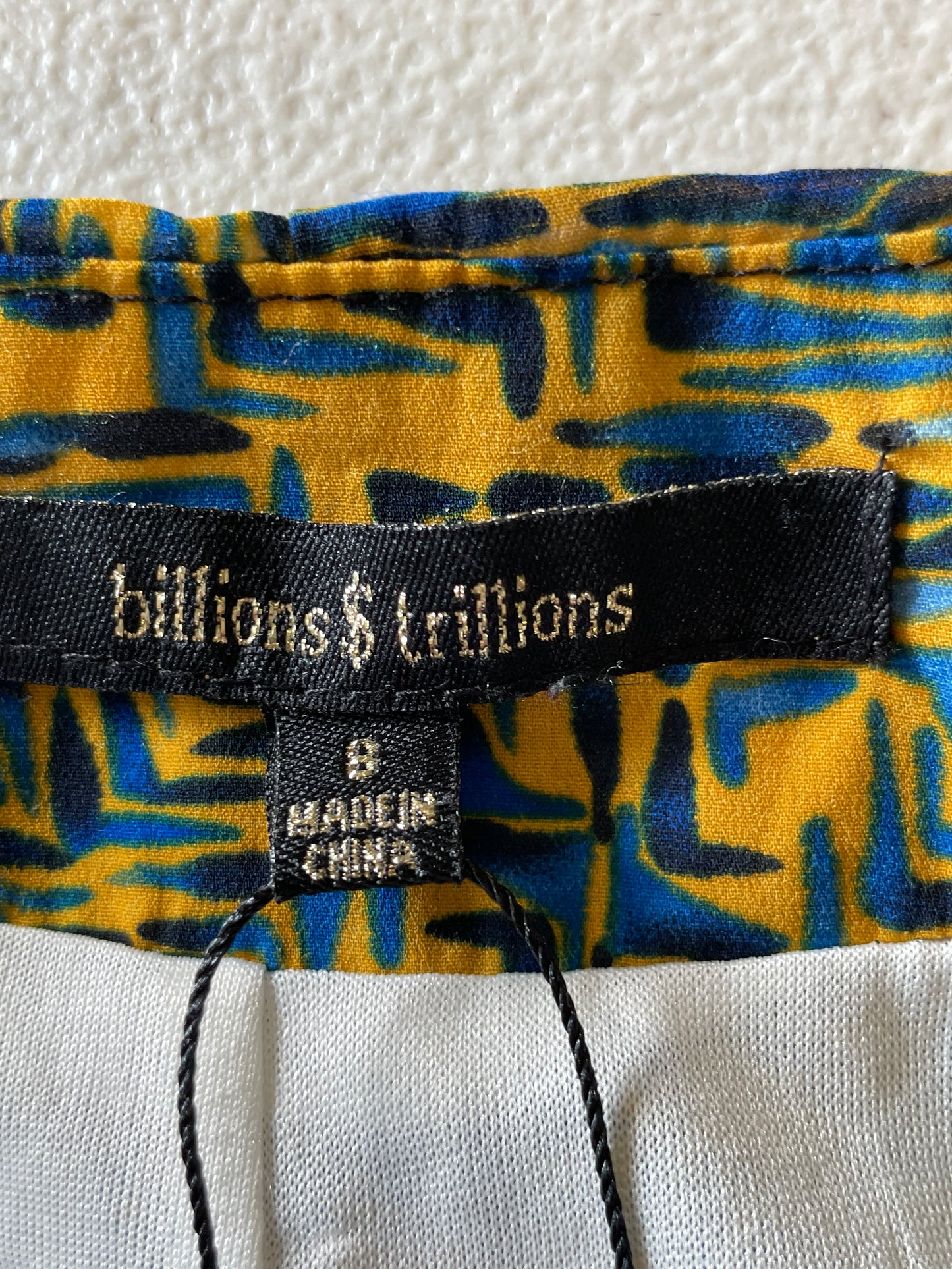 Billions $ Trillions | dress | size 8 | mini length | new with tags