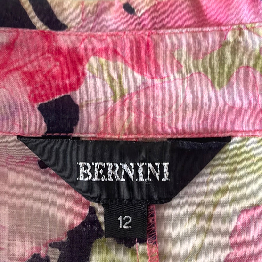 Bernini | Italy | vintage 90's | shirt | size 12 | elbow length sleeve | 100% cotton