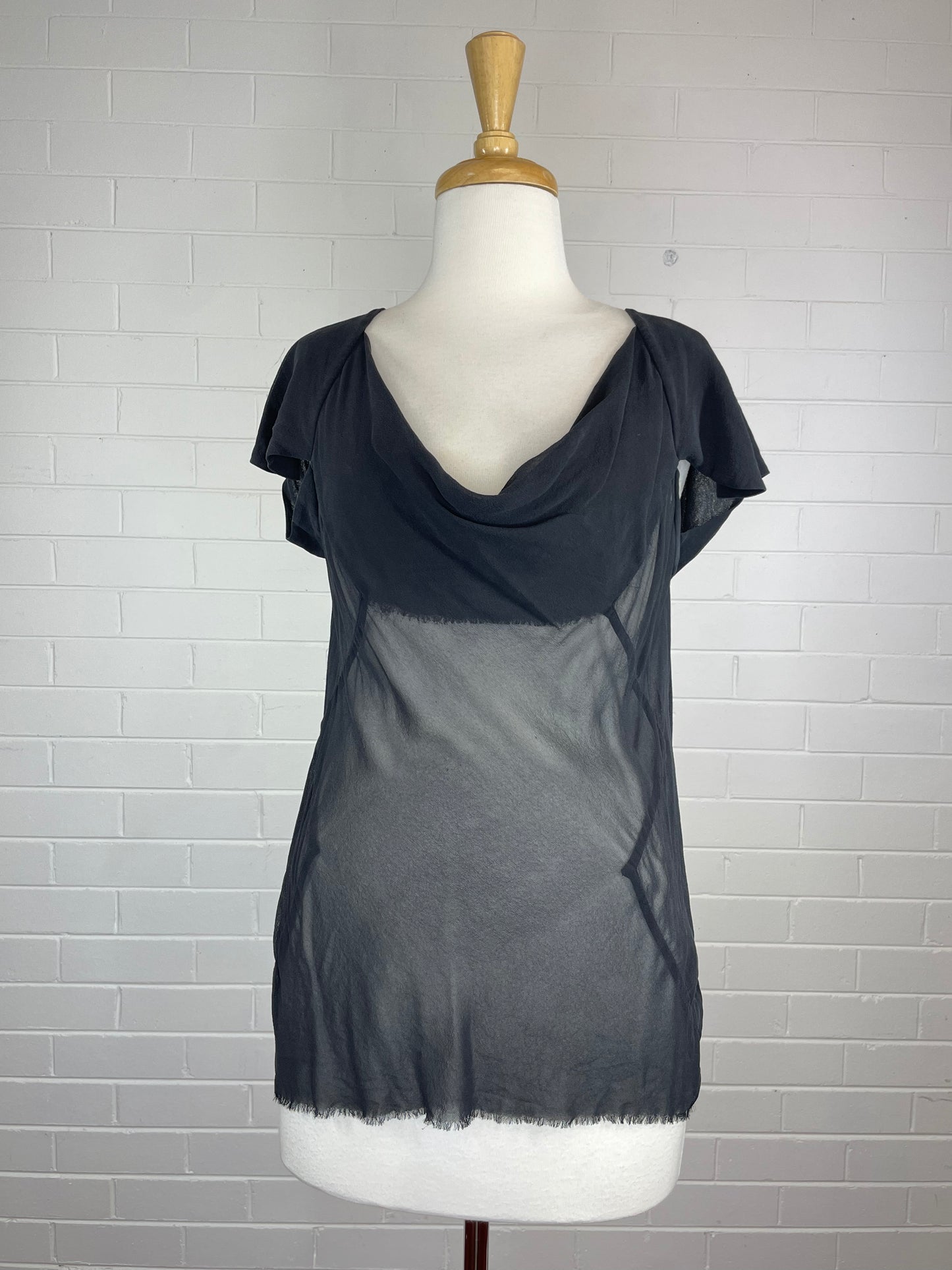 WILLOW | top | size 12 | cap sleeve | 100% silk