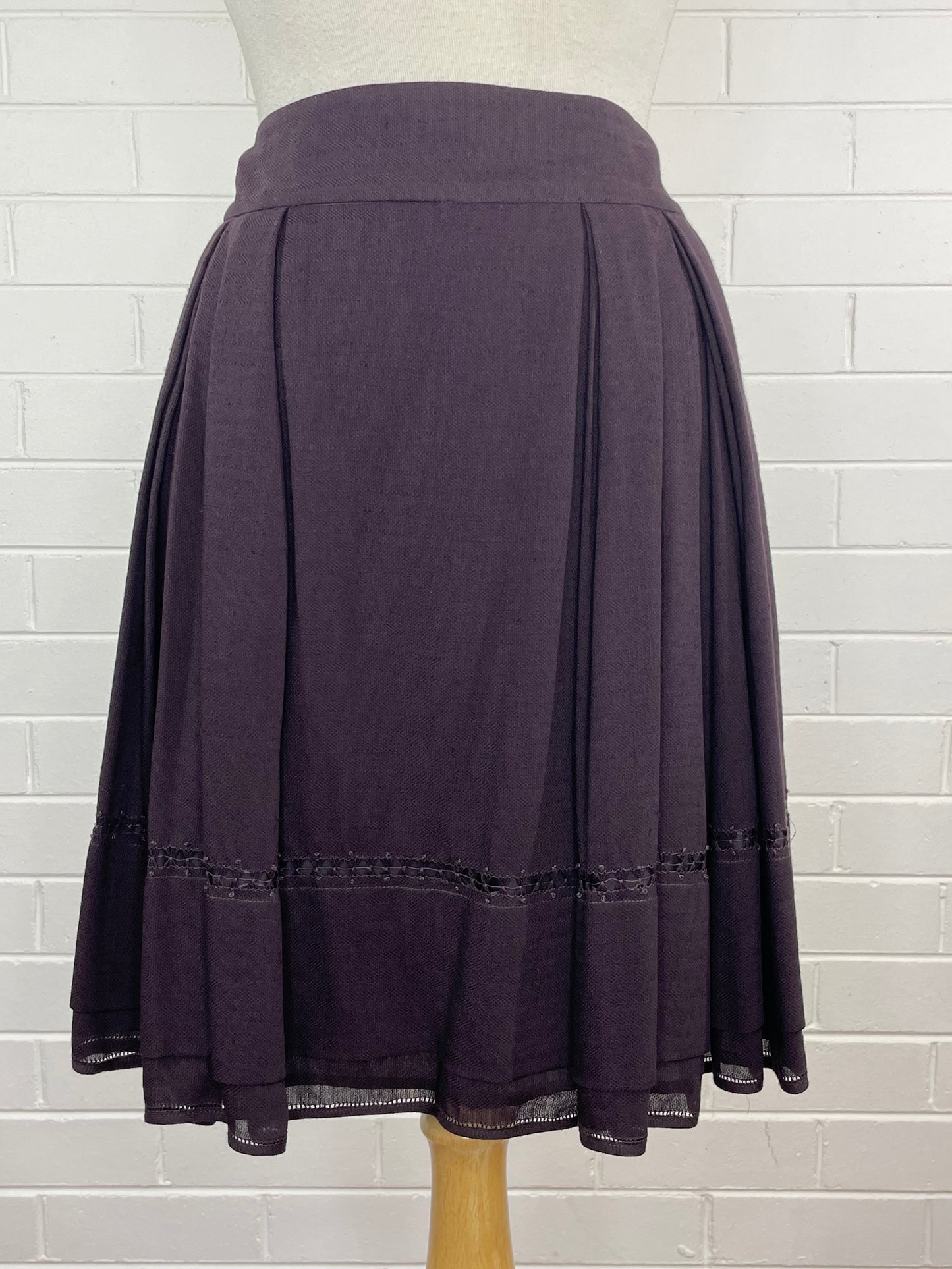 Aurelio Costarella | skirt | size 10 | knee length | wool silk blend