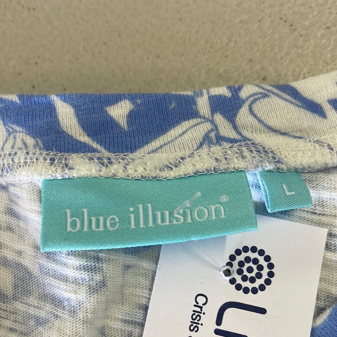 Blue Illusion | top | size 16 | 100% cotton