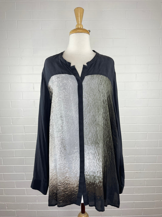 Maggie T | shirt | size 20 | long sleeve | 100% silk