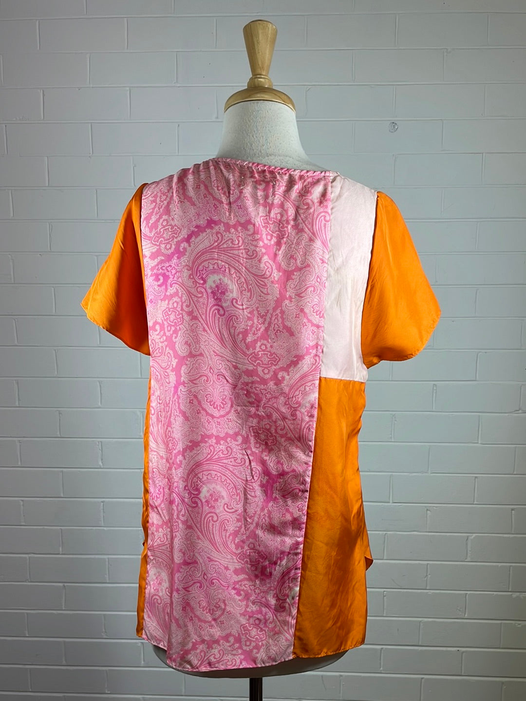 Malene Birger | Denmark | top | size 10 | short sleeve | 100% silk