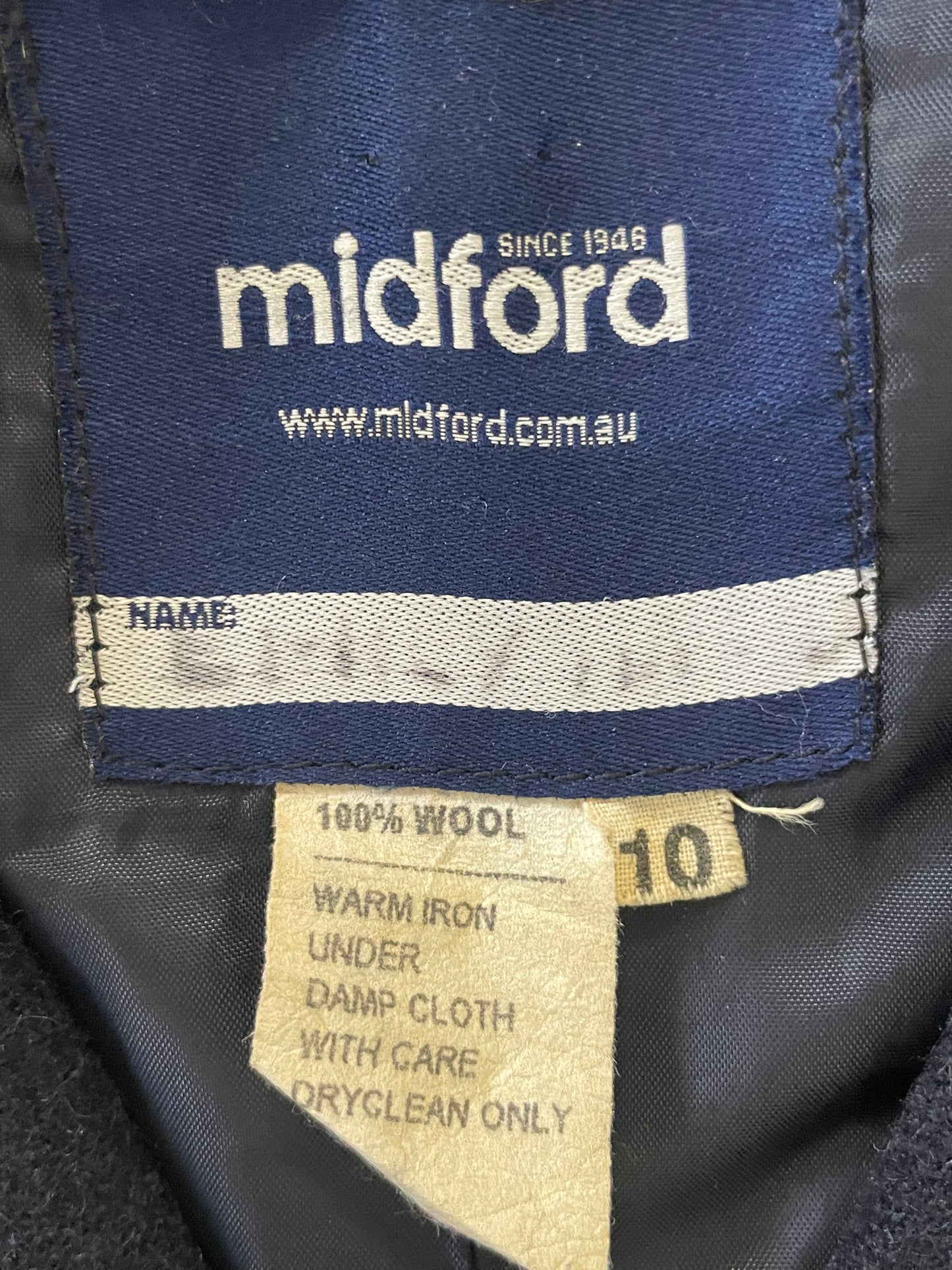 Midford | vintage | coat | size 10 | double breasted | 100% wool