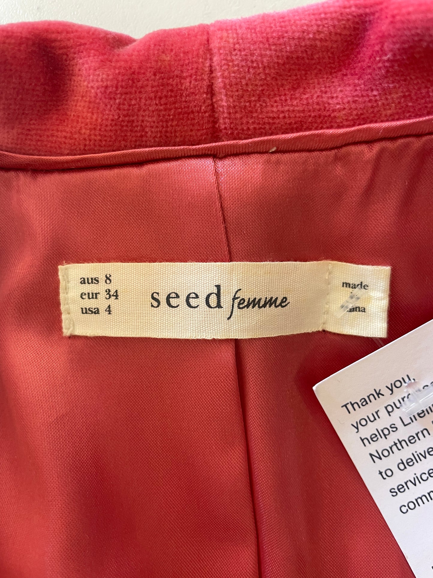 Seed | jacket | size 8 | 100% cotton